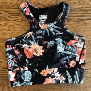 Stronger flower sport bra